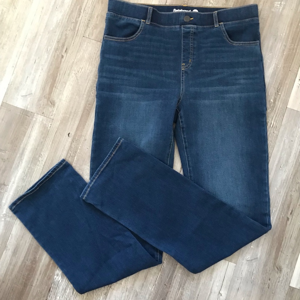 Betabrand Yoga Demin Large Long Dark Wash Blue Jeans